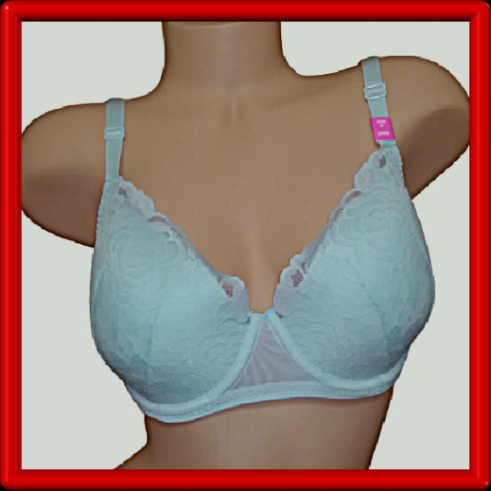 Victoria's Secret Pink Lace Date Push-Up Bra Mint